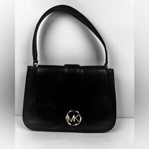 Michael Kors Lillie Leather Large Shoulder Bag Black